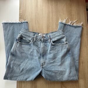 AGOLDE Jeans Women's Pinch Waist Cropped Raw Hem Size 27